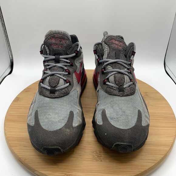 Nike Air Max 270 React Mens Size 8 Running Shoes Black Grey Red CT3135 001 main image 5